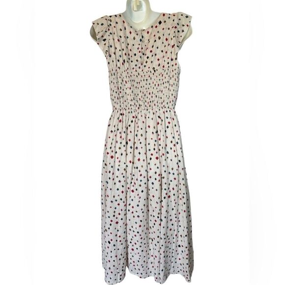 THML Ruffle Sleeve Smocked Midi Dress - Picture 8 of 11